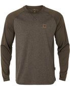 Härkila Kodiak CleverWool men's long sleeve T-shirt in dark hunting green, view 2
