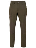 Härkila Hill Trousers mens hunting & shooting trousers in Willow Green/Brown, front view with thigh cargo pockets