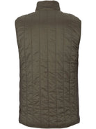 Harkila Heat men's heated insulated waistcoat in Willow green and Shadow brown, back view