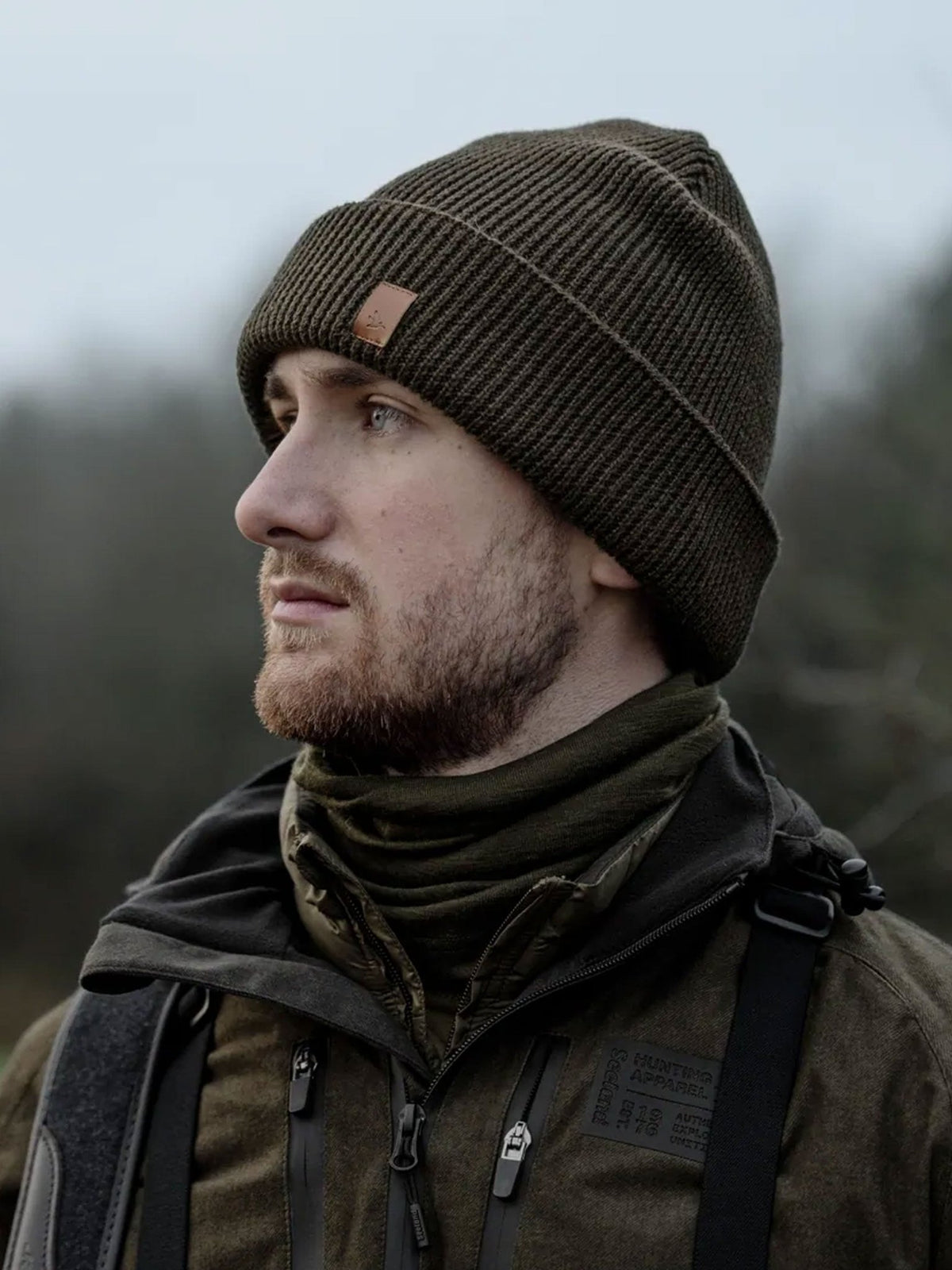 Seeland Haze Membrane beanie in grizzly brown, view 3