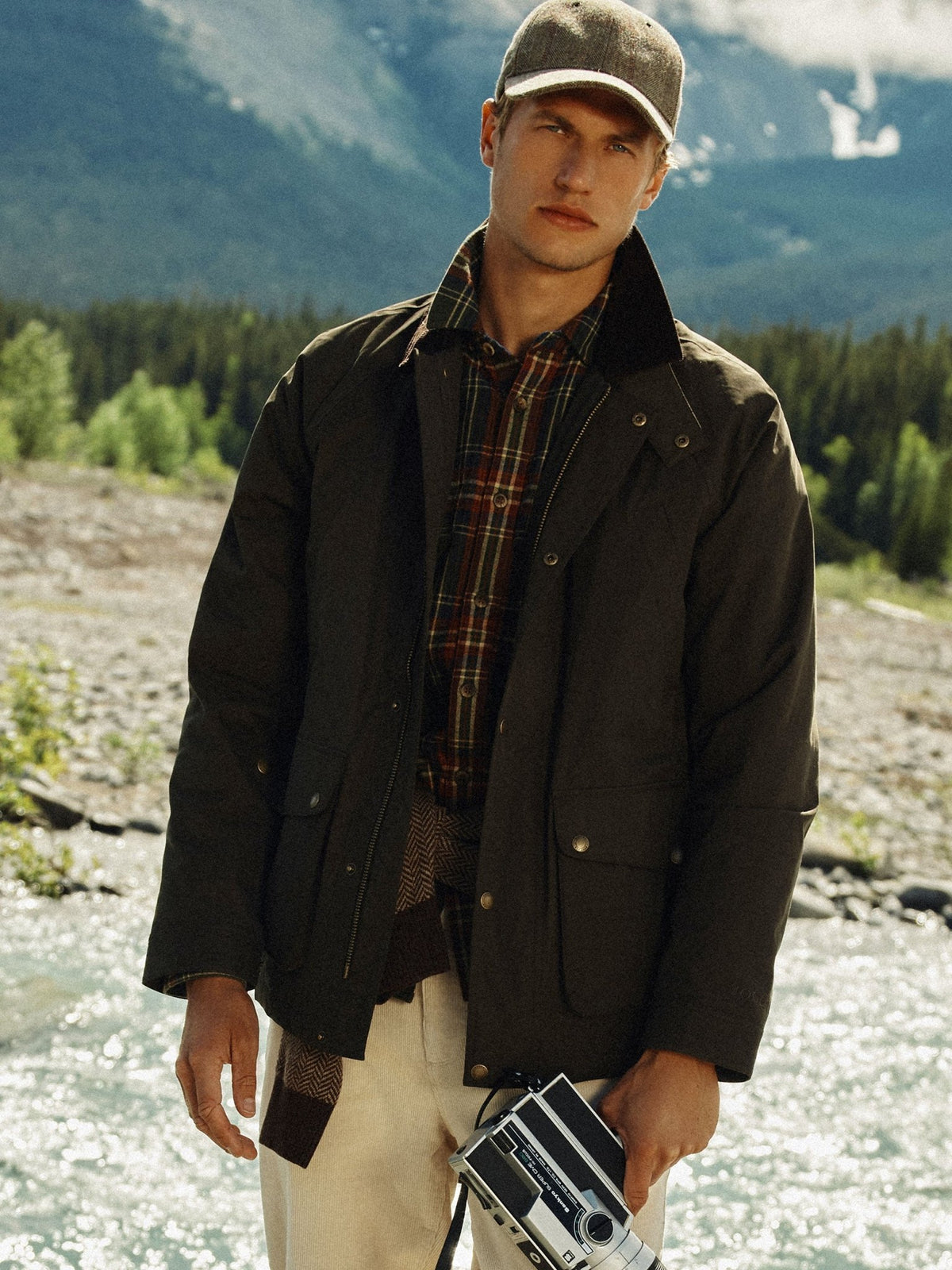 Joules Fraser men's green field coat, view 4