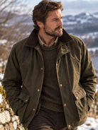 Joules Fraser men's green field coat, view 1