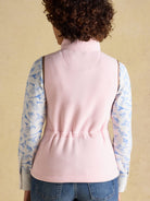 Light Pink Joules Heritage ladies fleece body warmer with popper pockets