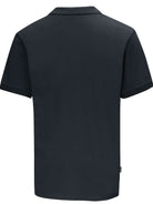 Swazi men's black cotton piqué polo shirt, back view
