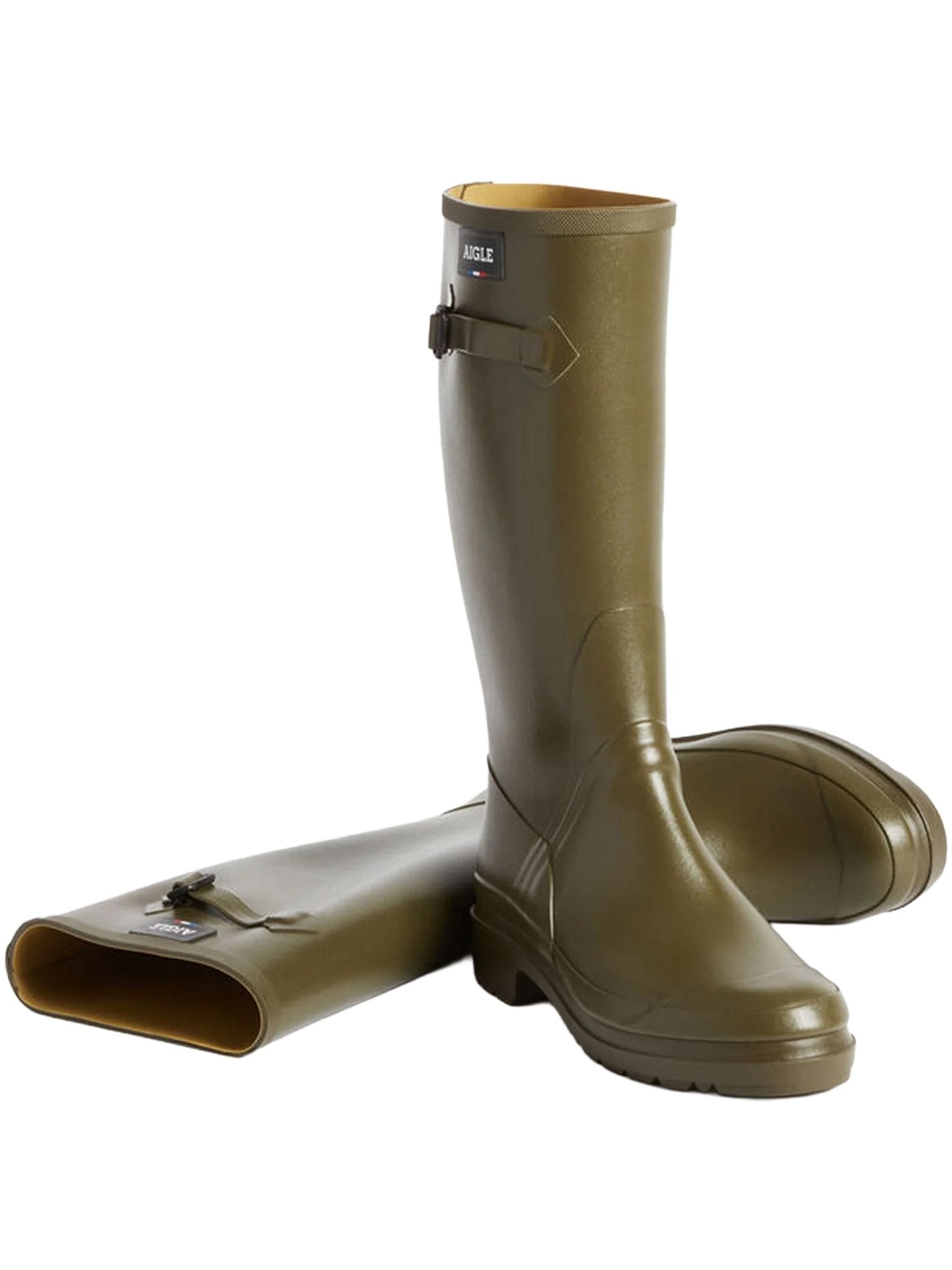 Aigle Cessac Khaki Rubber welly boots / Wellington boots / mens wellies Aigle