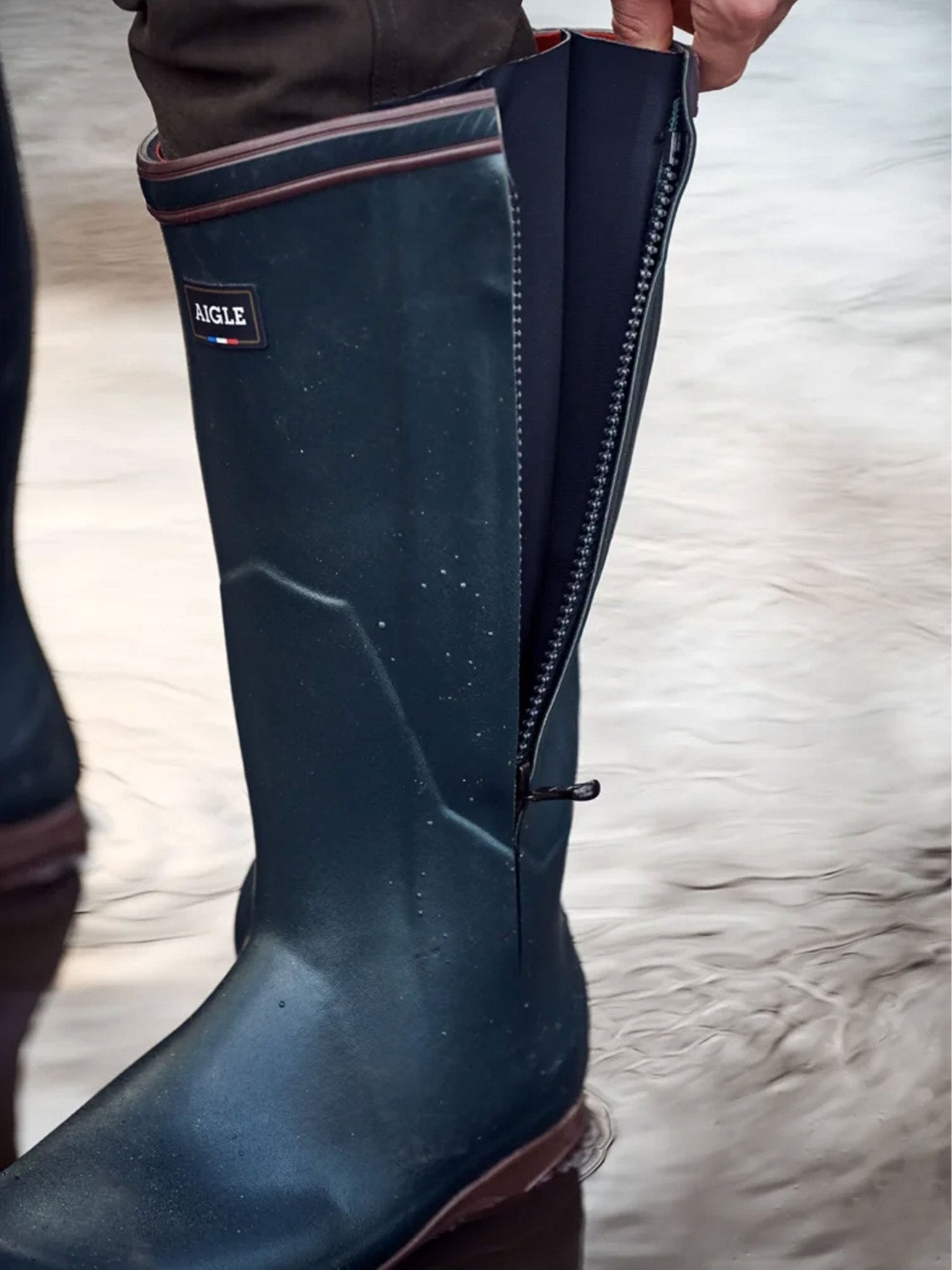 Aigle - PARCOURS 2 ISO Open with waterproof zip neoprene lined Rubber boots / Wellington boots / wellies Aigle