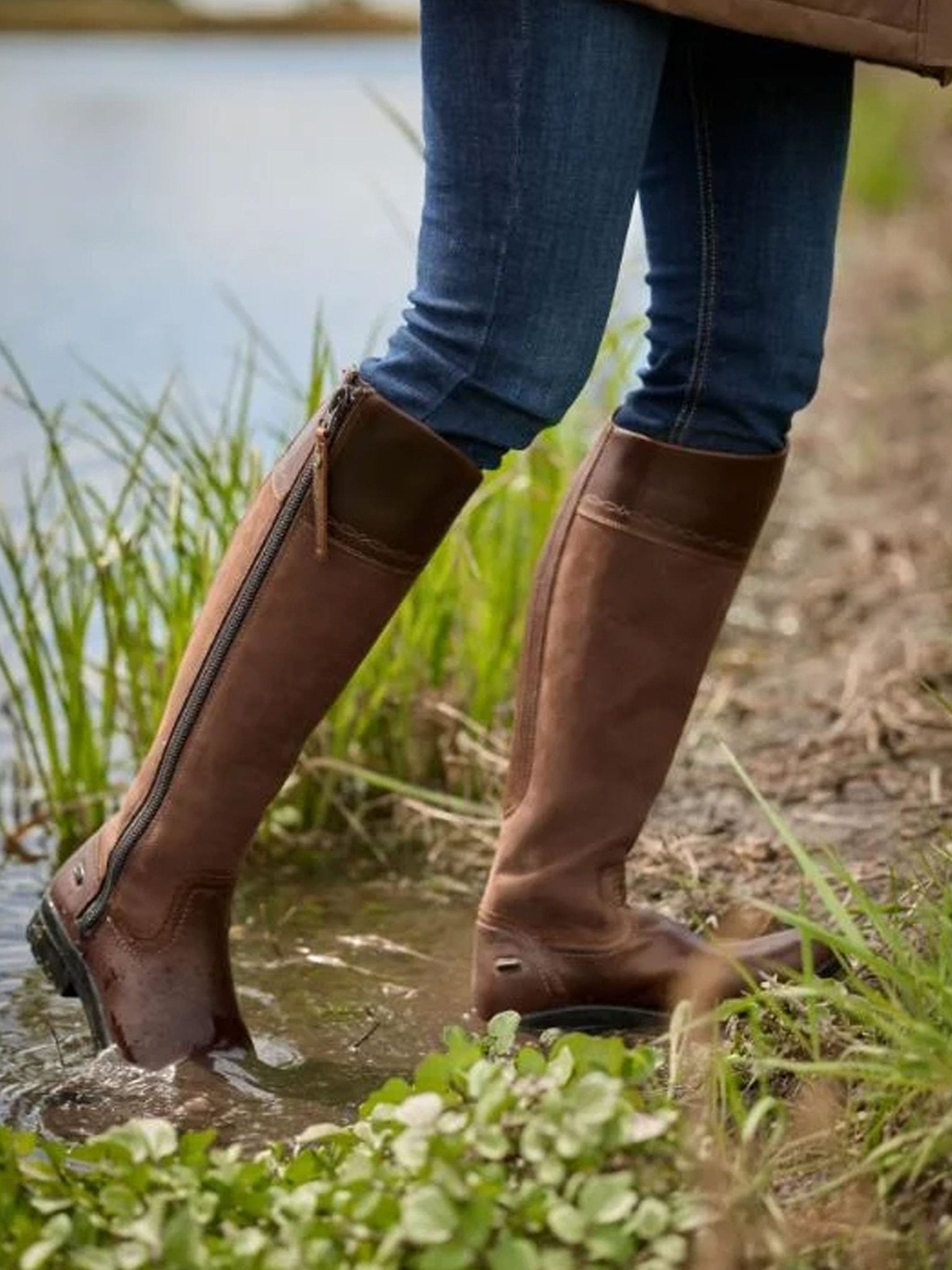 Ariat Ladies Waterproof boots Windsor tall - Tobacco Brown Ariat Boots