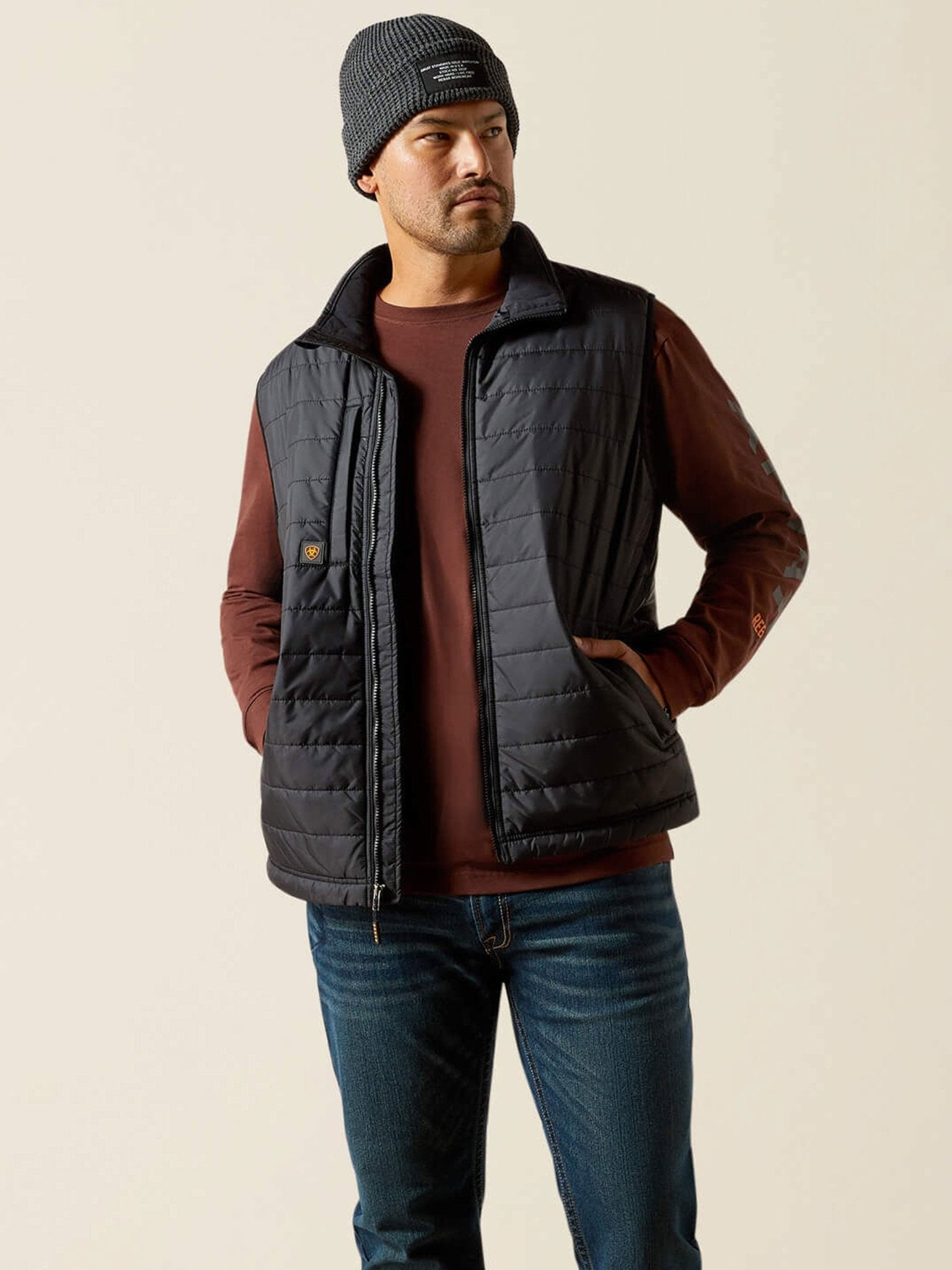 Ariat - Mens Rebar Cordura Ripstop Lightweight Insulated Gilet / Vest / mens waistcoat Ariat