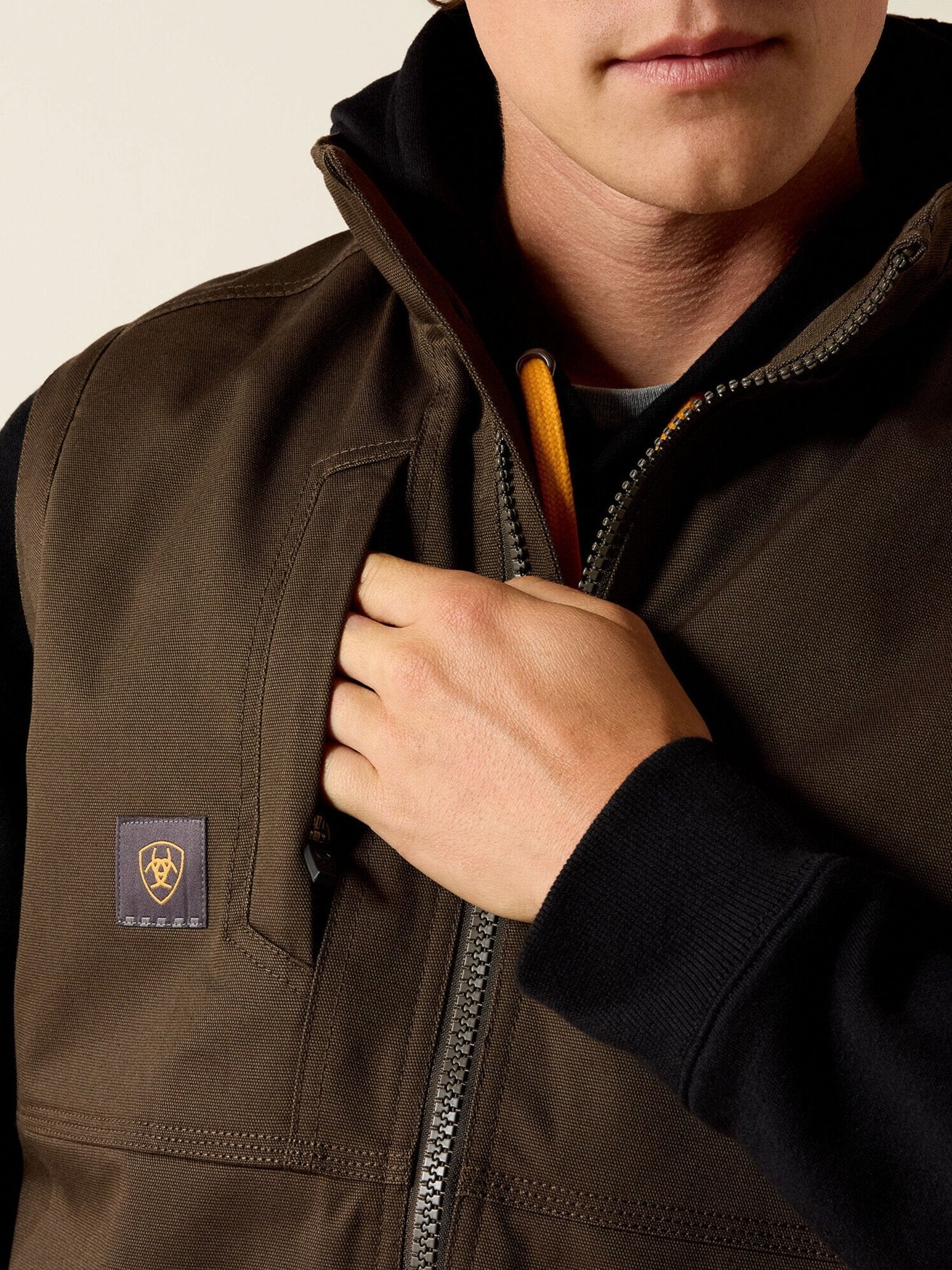 Ariat - Mens Rebar DuraCanvas Gilet / Vest / Water resistant mens waistcoat Ariat