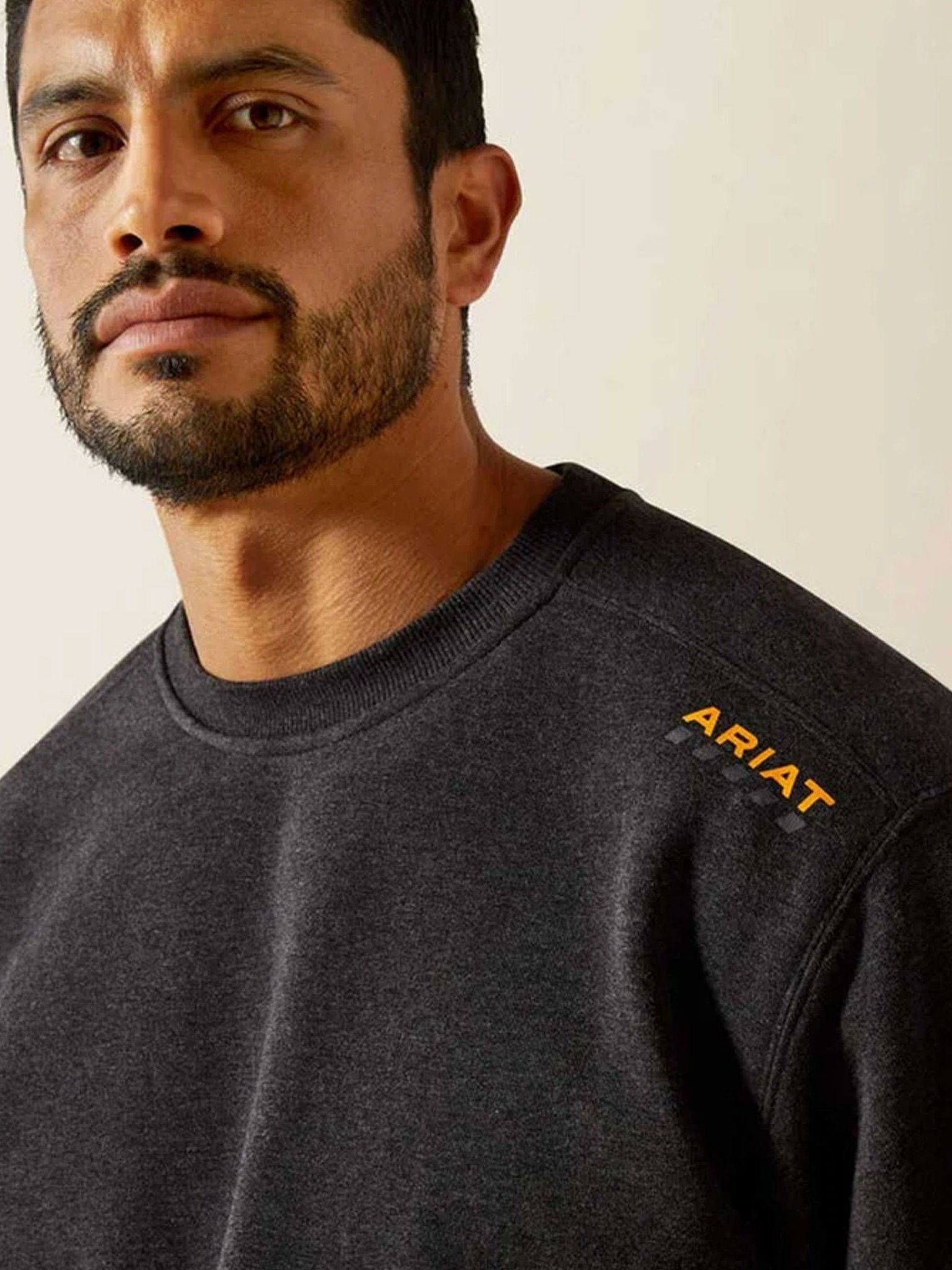 Ariat Rebar Lightweight Mens Jumper / Sweatshirt Charcoal Heather Ariat Knitwear