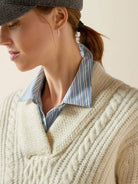 Ariat - Womens Arley Sweater 100% wool - Ladies cable knit pullover / Jumper Ariat