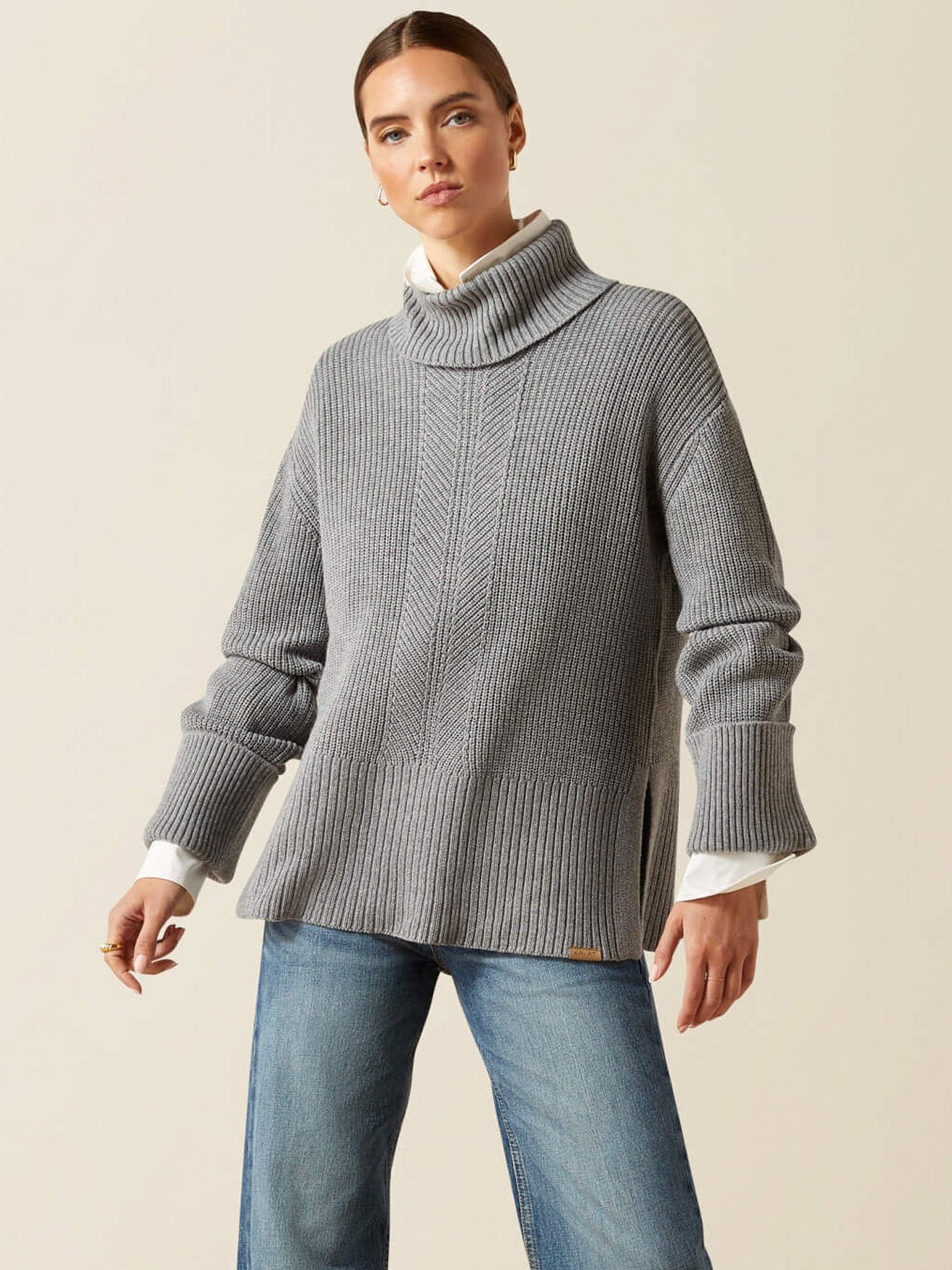 Ariat - Womens Lendal Wool / Cotton Sweater - Turtle Neck Ladies pullover / Jumper Ariat