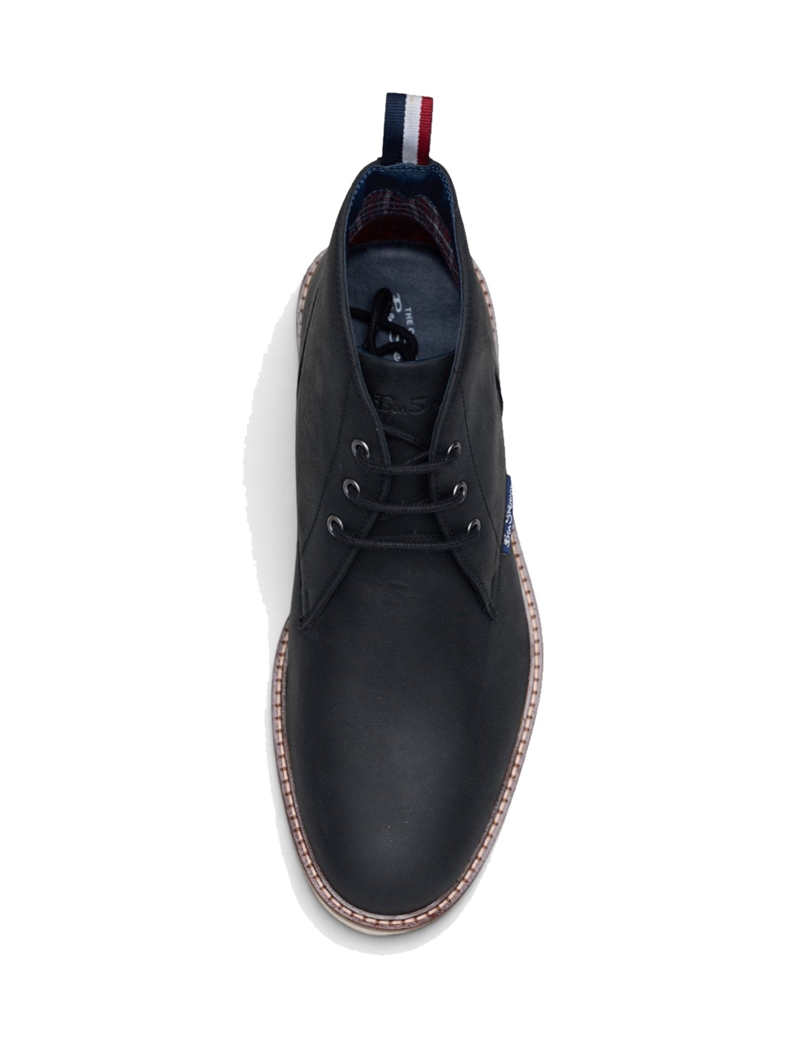 Ben Sherman Hampton Men’s Chukka Boots – Black Waxy Leather Lace-Up Ankle Boot Ben Sherman Shoes