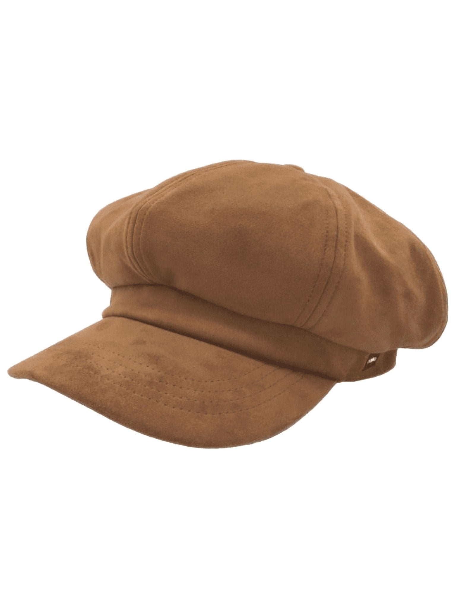 Craggi Baker Boy Hat Ladies Faux Suede Newsboy Cap Camel CRAGGI Hats