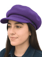 Craggi Baker boy Hat Purple Cord Newsboy peaky Cap ladies headwear CRAGGI Hats