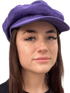 Craggi Baker boy Hat Purple Cord Newsboy peaky Cap ladies headwear CRAGGI Hats