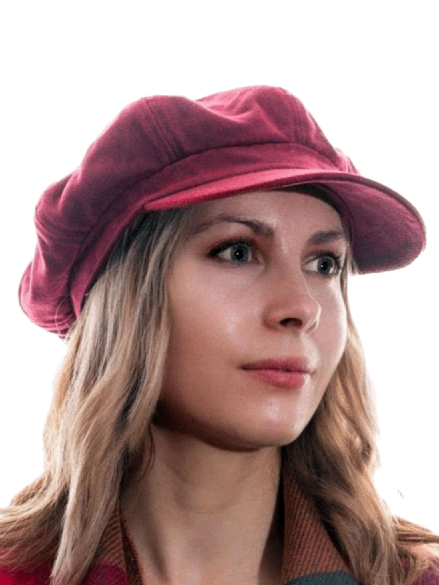 Craggi Baker Boy Ladies Hat Pink Red Wax Effect Womens Newsboy Cap CRAGGI Hats