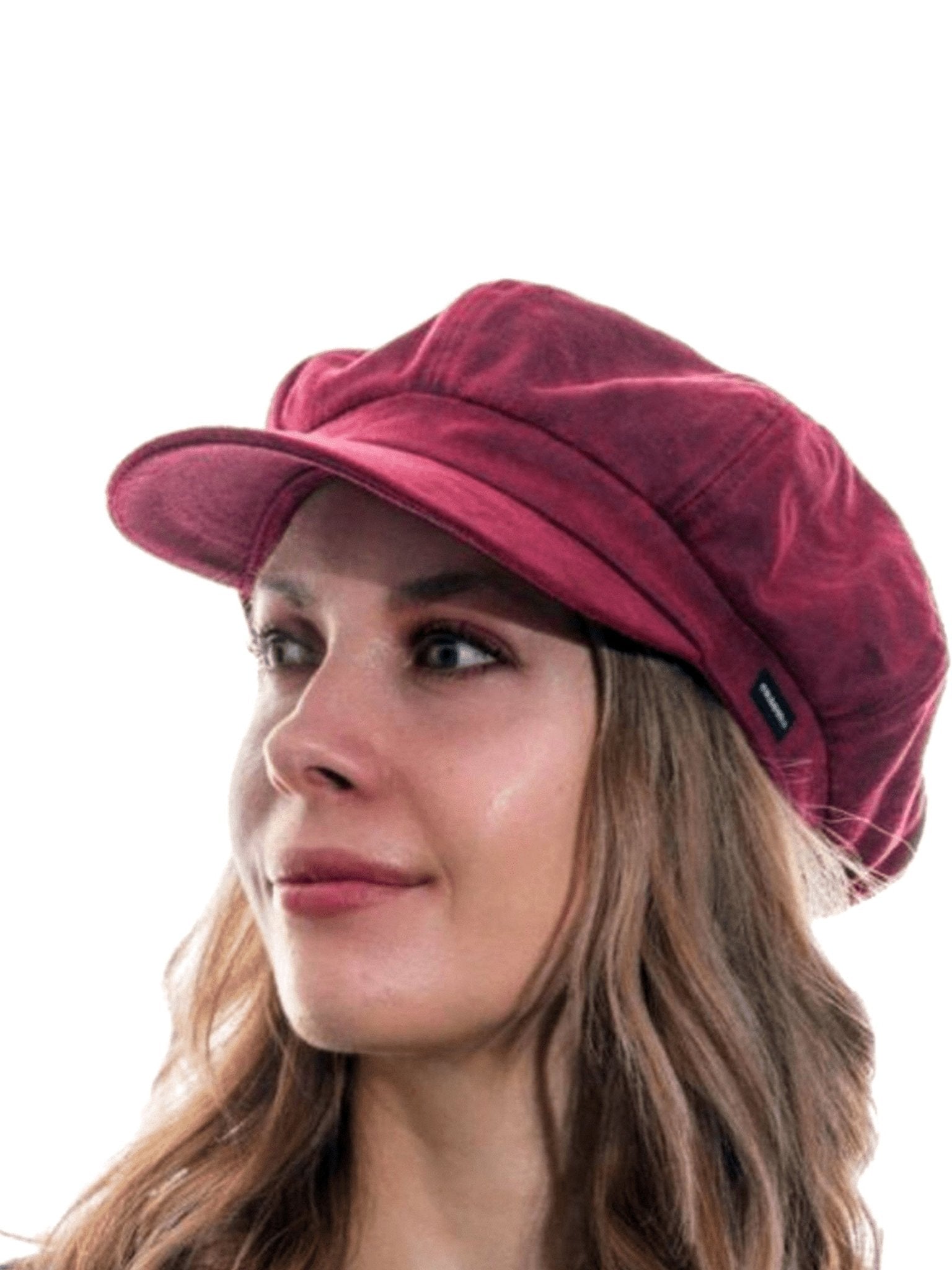 Craggi Baker Boy Ladies Hat Pink Red Wax Effect Womens Newsboy Cap CRAGGI Hats