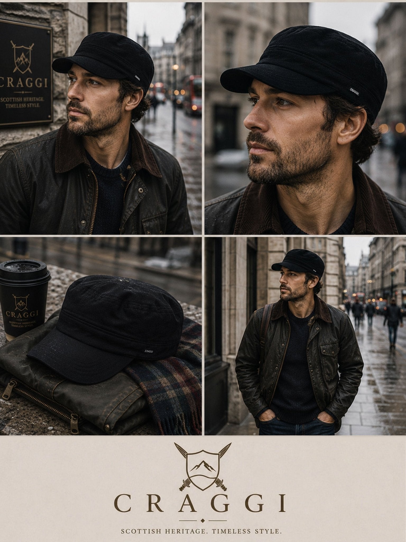 Craggi Black Velvet Newsboy Cap for Men – Mans Baker Boy Hat CRAGGI Hats