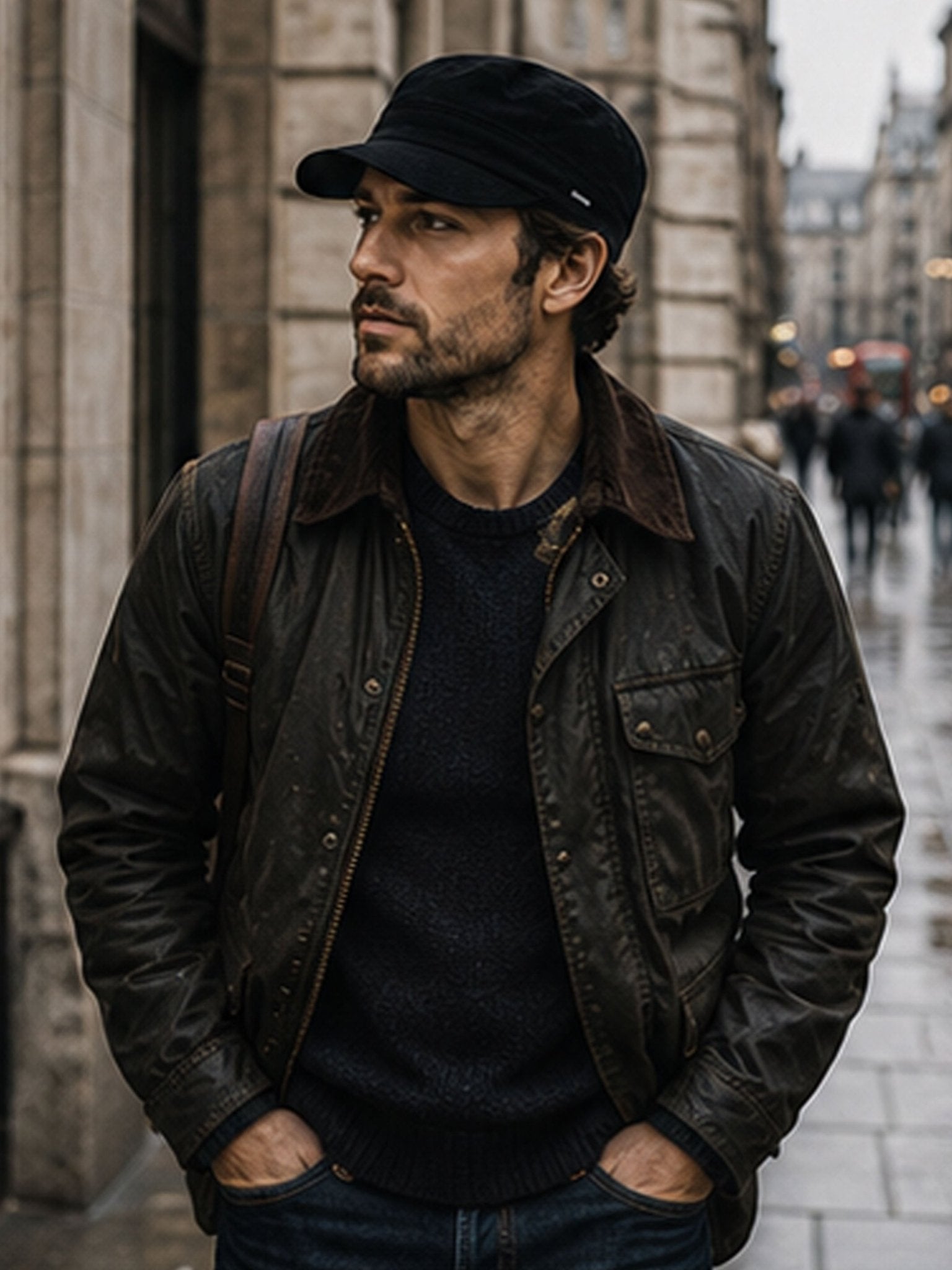 Craggi Black Velvet Newsboy Cap for Men – Mans Baker Boy Hat CRAGGI Hats