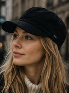 Craggi Black Velvet Newsboy Cap for Women – ladies Baker Boy Hat | Peaky Blinders Style Flat Cap | Soft Gatsby Hat for Casual, Festival & Smart Wear CRAGGI Hats