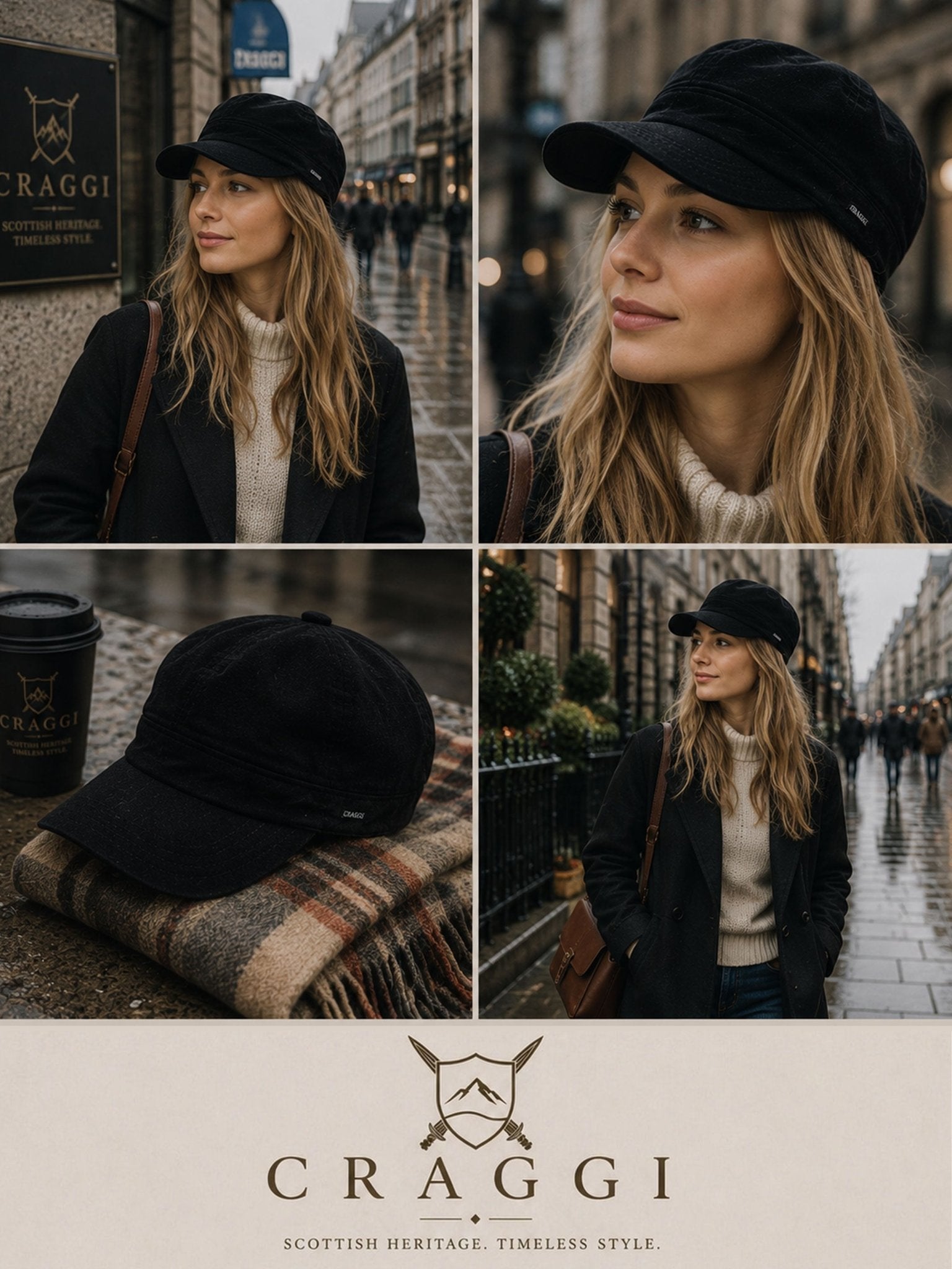 Craggi Black Velvet Newsboy Cap for Women – ladies Baker Boy Hat | Peaky Blinders Style Flat Cap | Soft Gatsby Hat for Casual, Festival & Smart Wear CRAGGI Hats