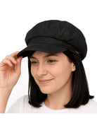 Craggi Denim ladies Baker Boy Hat womens Newsboy Cap Charcoal Black CRAGGI Hats