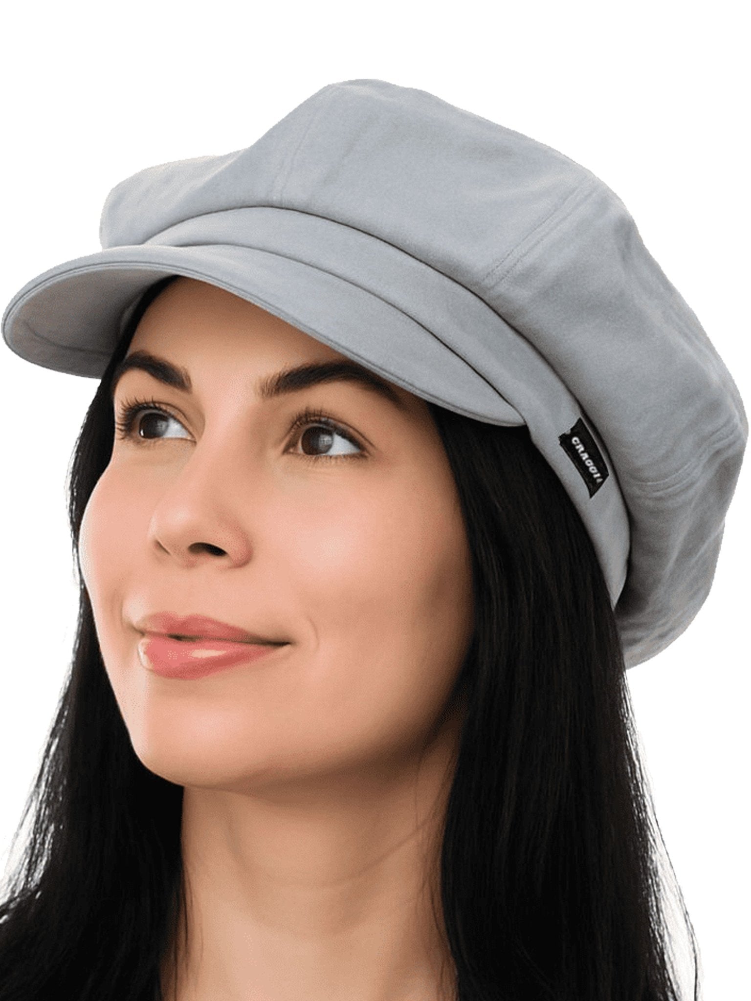Craggi Grey Denim Ladies Bakerboy washed grey Hat, Womens Newsboy Cap CRAGGI Hats