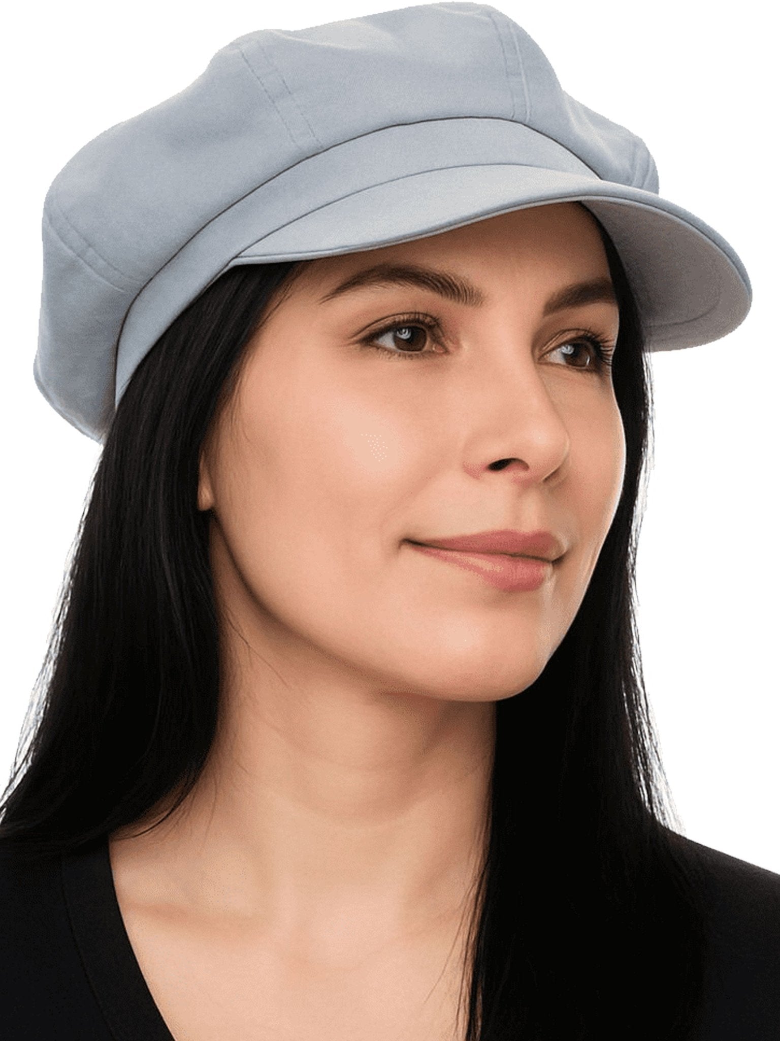 Craggi Grey Denim Ladies Bakerboy washed grey Hat, Womens Newsboy Cap CRAGGI Hats