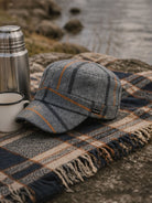 Craggi Grey Tweed Newsboy Cap Country Hat Grey Check Plaid military style Cap CRAGGI Hats