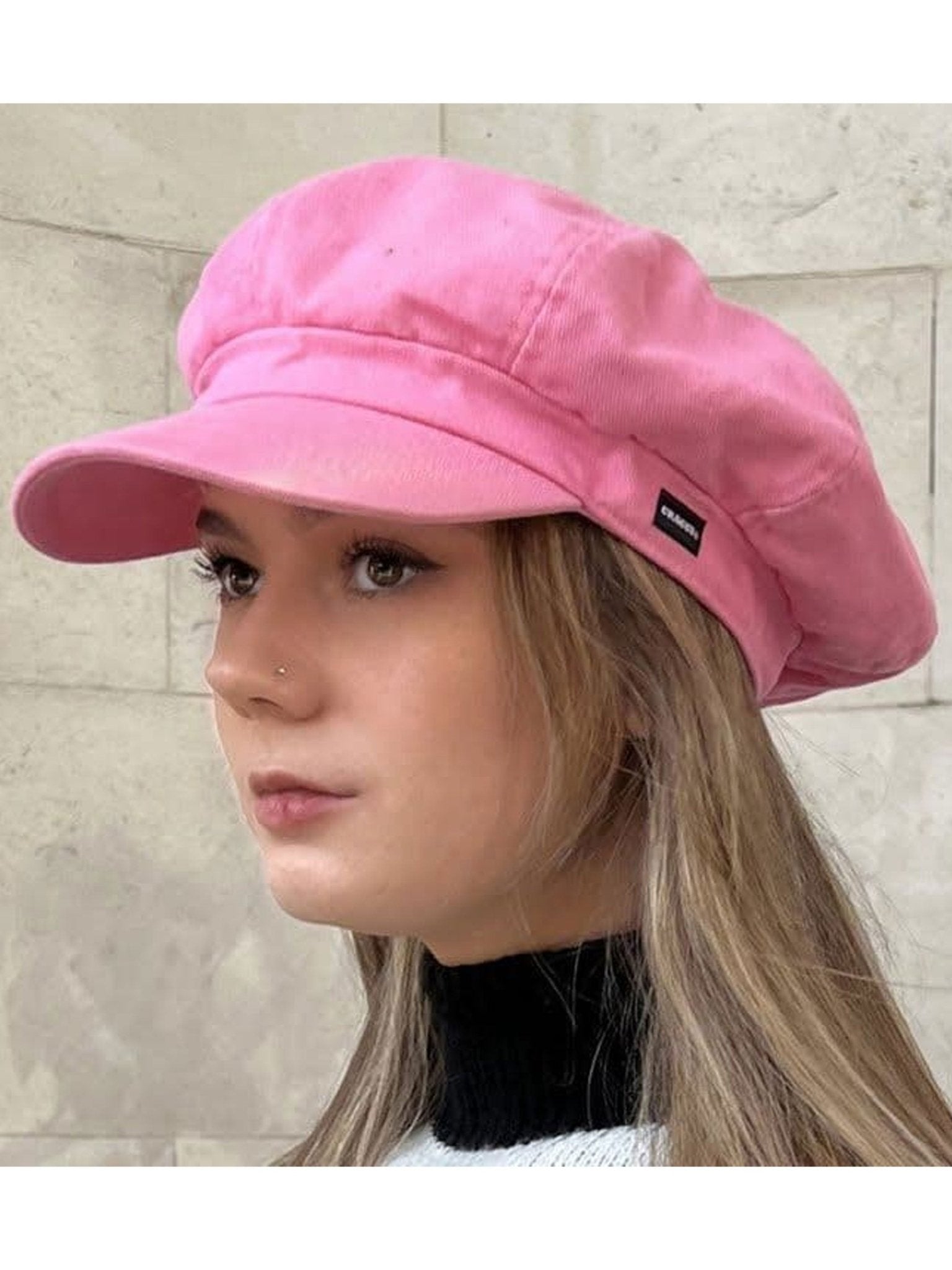 CRAGGI Hot Pink Denim Baker Boy Hat Ladies Newsboy Cap CRAGGI Hats