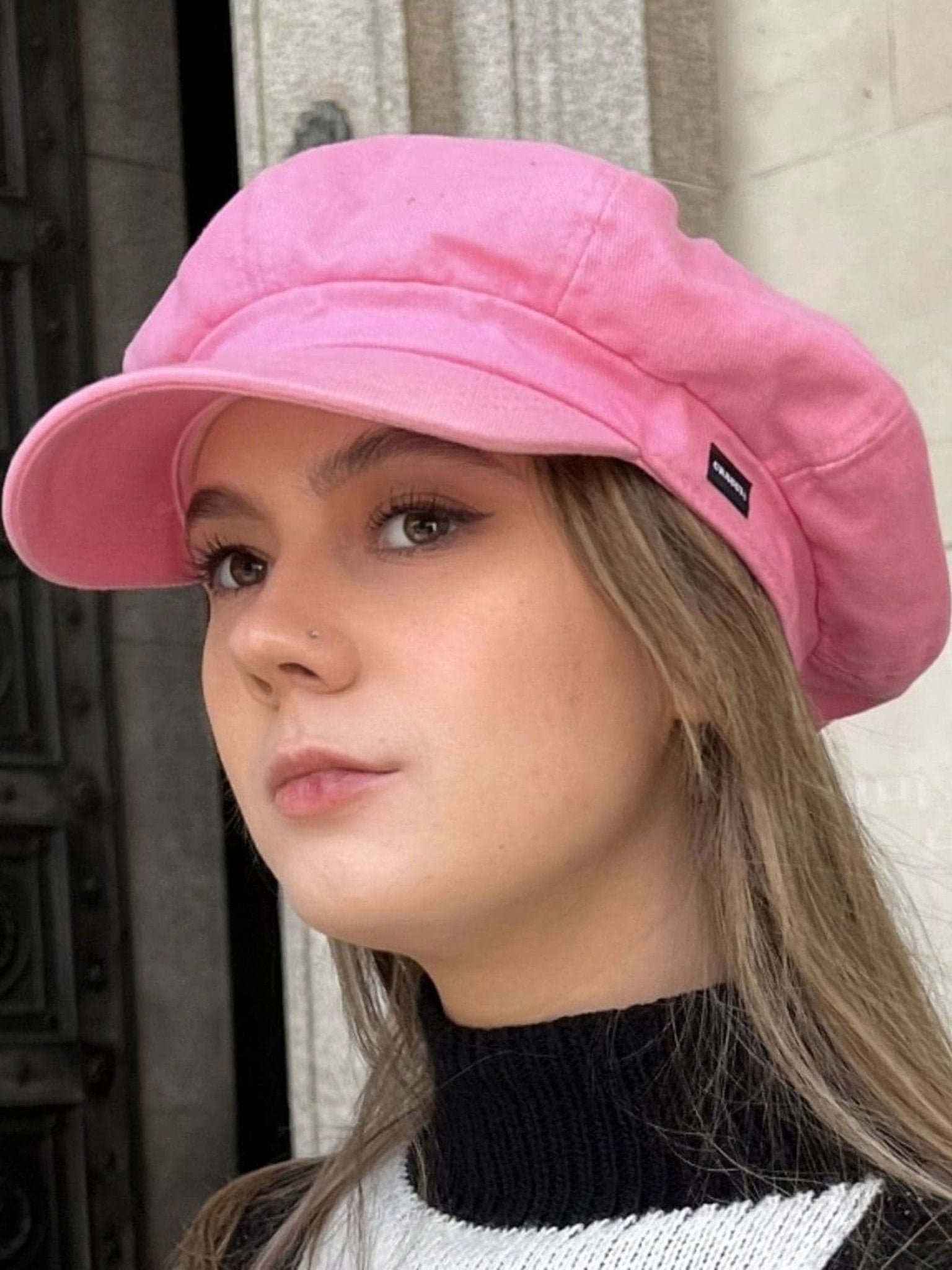 CRAGGI Hot Pink Denim Baker Boy Hat Ladies Newsboy Cap CRAGGI Hats
