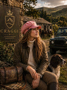 CRAGGI Hot Pink Denim Baker Boy Hat Ladies Newsboy Cap CRAGGI Hats