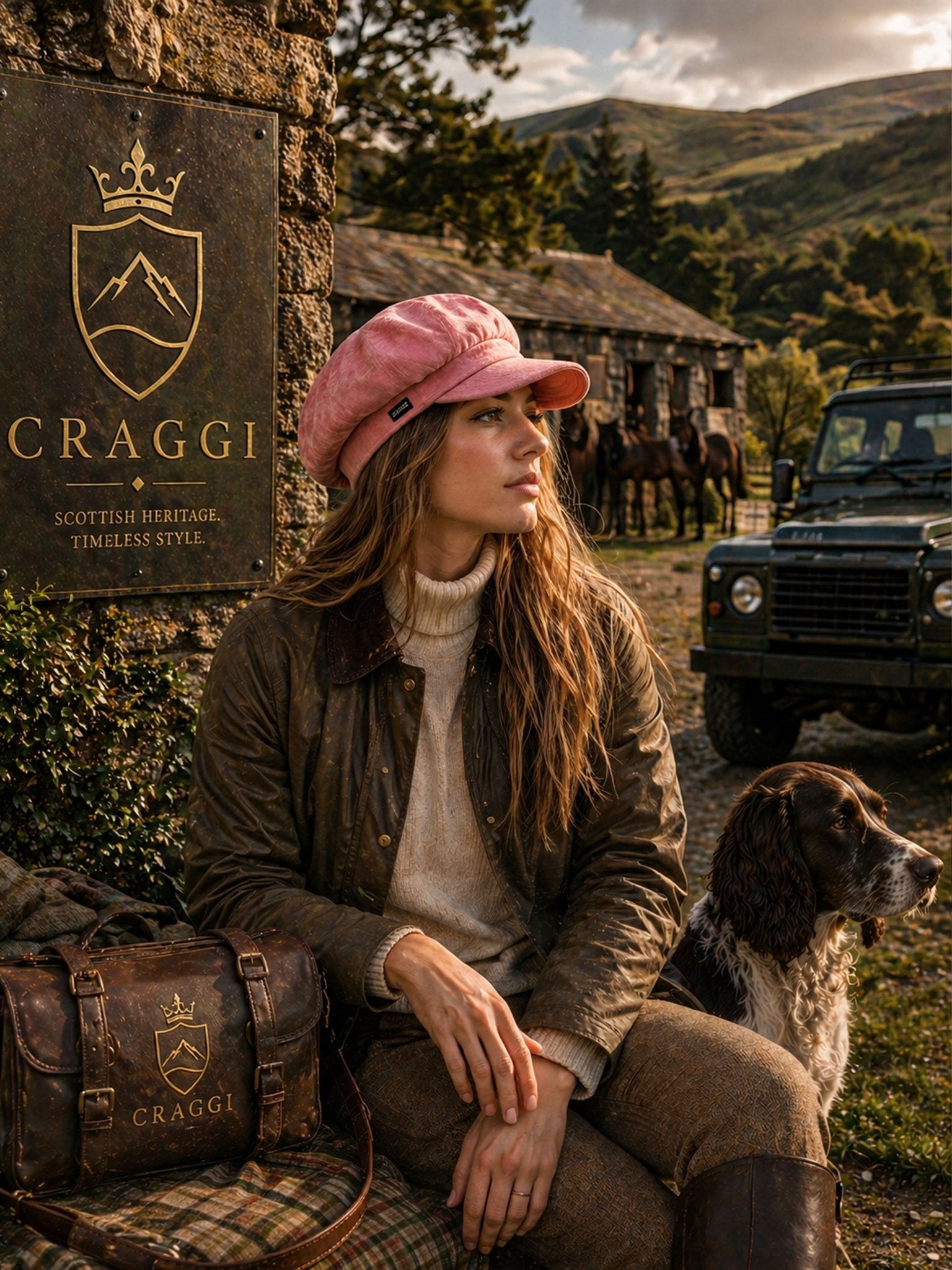 CRAGGI Hot Pink Denim Baker Boy Hat Ladies Newsboy Cap CRAGGI Hats