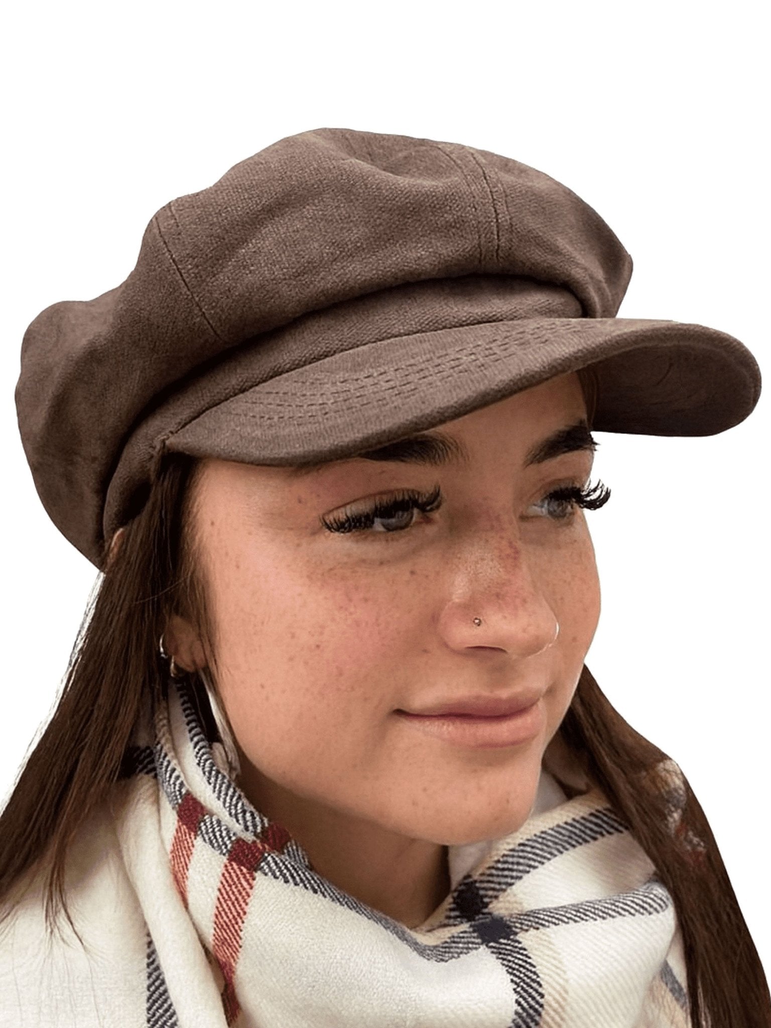 Craggi Ladies Baker Boy Brown Waxed Cotton Showerproof Hat, Womens Shelby Cap CRAGGI Hats