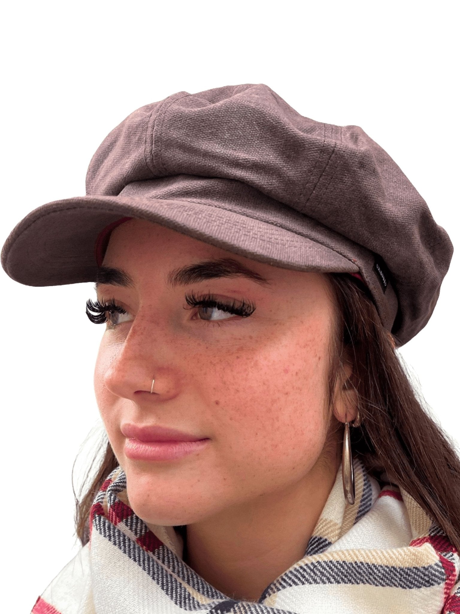 Craggi Ladies Baker Boy Brown Waxed Cotton Showerproof Hat, Womens Shelby Cap CRAGGI Hats