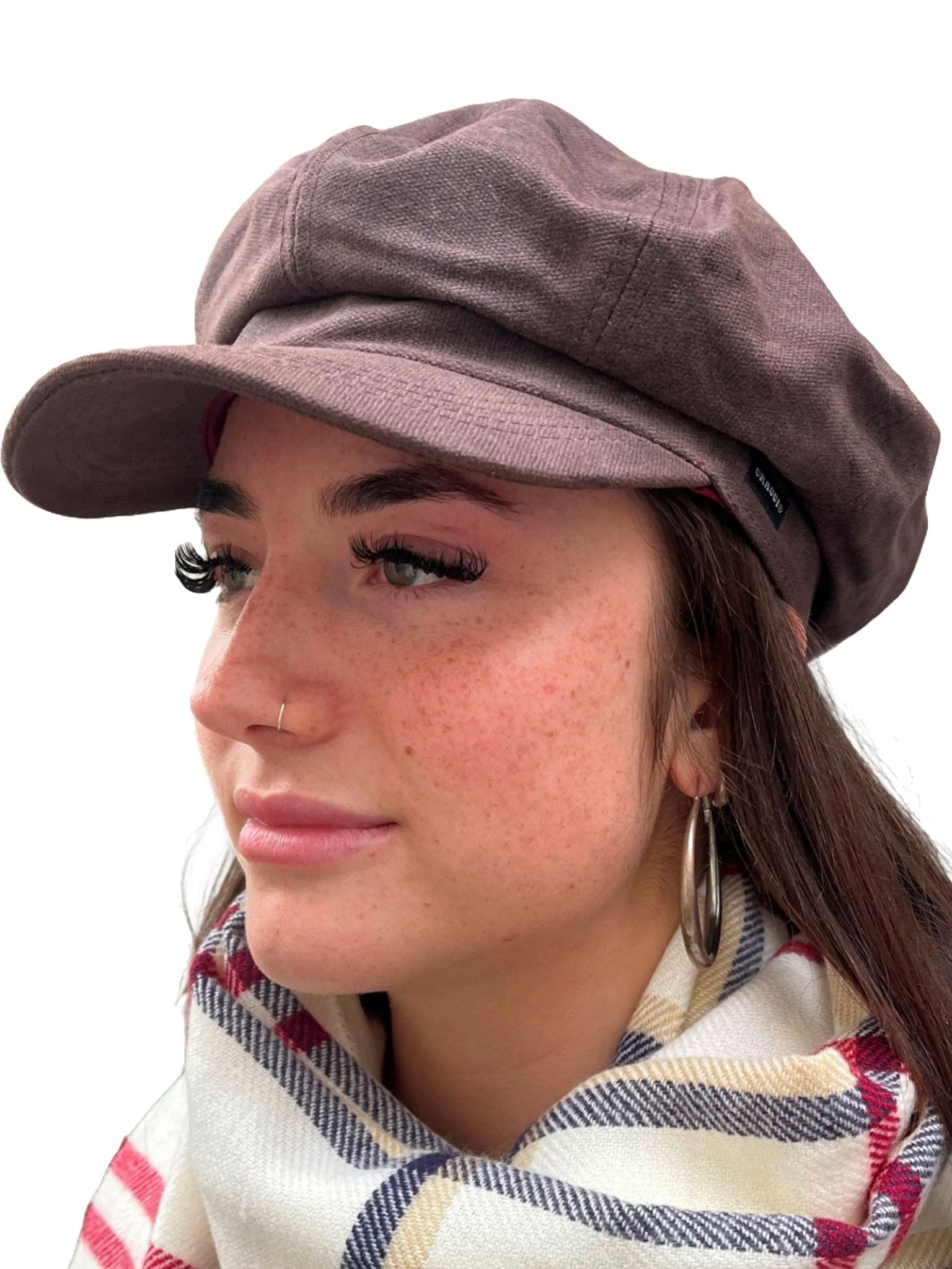 Craggi Ladies Baker Boy Brown Waxed Cotton Showerproof Hat, Womens Shelby Cap CRAGGI Hats