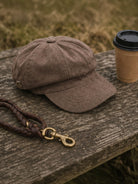 Craggi Ladies Baker Boy Brown Waxed Cotton Showerproof Hat, Womens Shelby Cap CRAGGI Hats