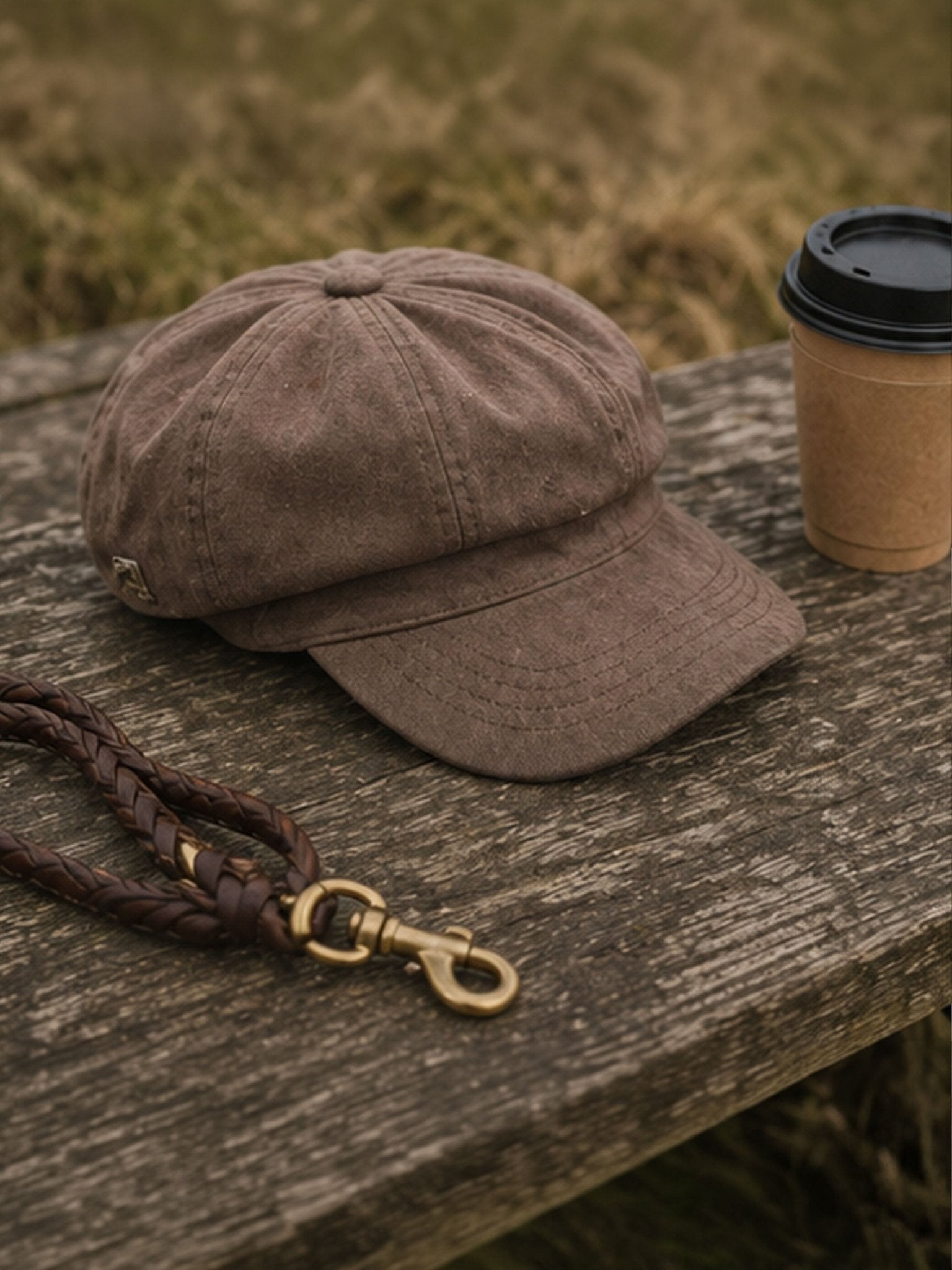 Craggi Ladies Baker Boy Brown Waxed Cotton Showerproof Hat, Womens Shelby Cap CRAGGI Hats