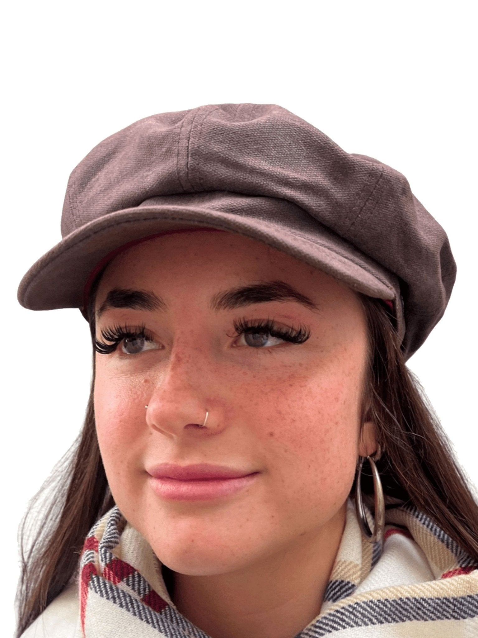 Craggi Ladies Baker Boy Brown Waxed Cotton Showerproof Hat, Womens Shelby Cap CRAGGI Hats