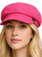 Craggi Ladies Baker boy Hat in Cerise Pink Denim, Womens Newsboy Cap CRAGGI Hats