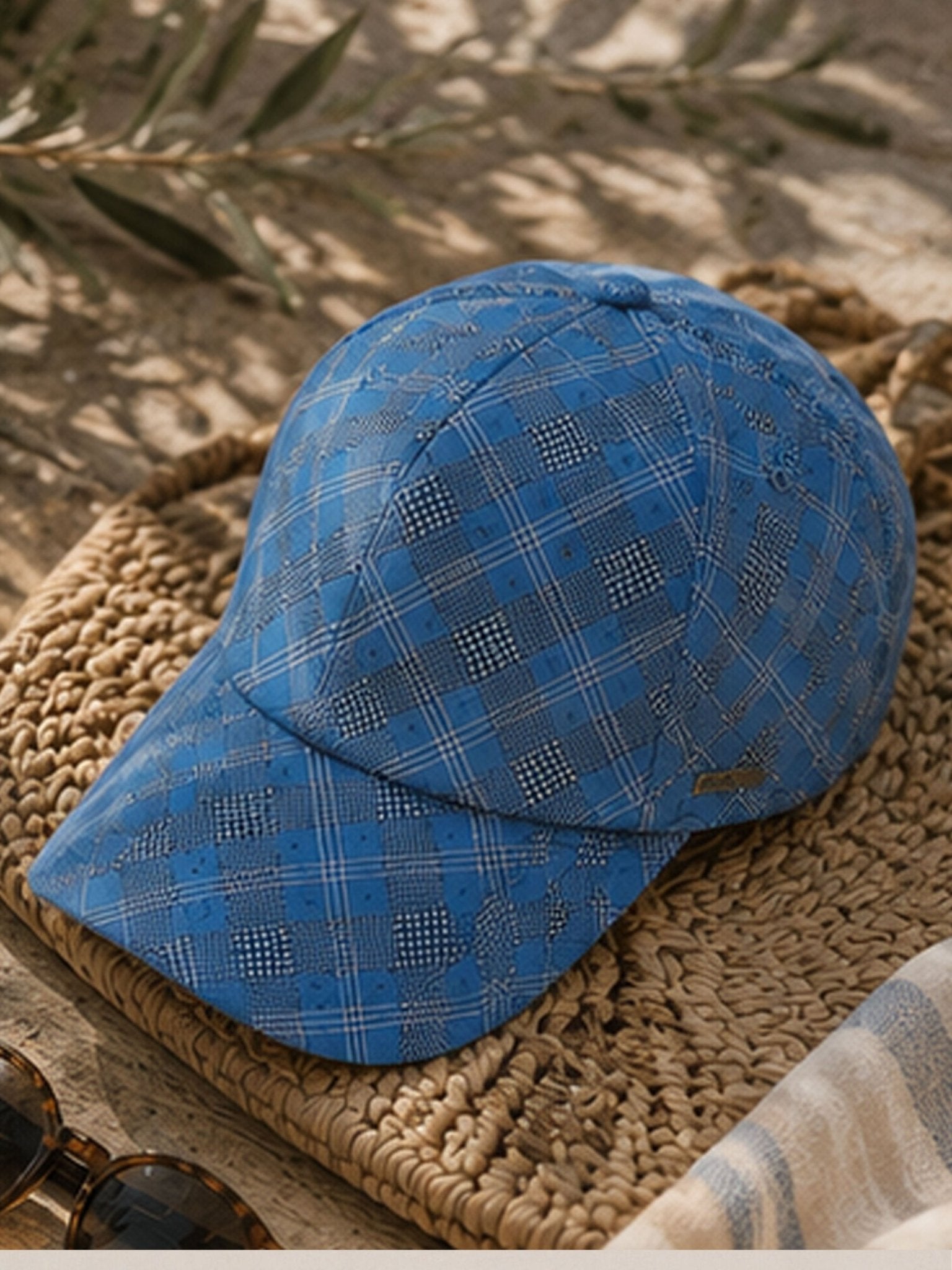 CRAGGI Ladies Blue & Pink Patchwork Check Newsboy Cap for Women – Baker Boy Hat | Cotton Gatsby Flat Cap CRAGGI Hats