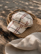 CRAGGI Ladies Signature Check Baker Boy Cap Red Navy Cream Newsboy Hat CRAGGI Hats