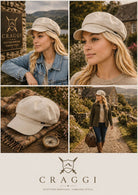 Craggi Ladies Stone Denim Baker Boy Hat. Womens Newsboy Cap CRAGGI Hats