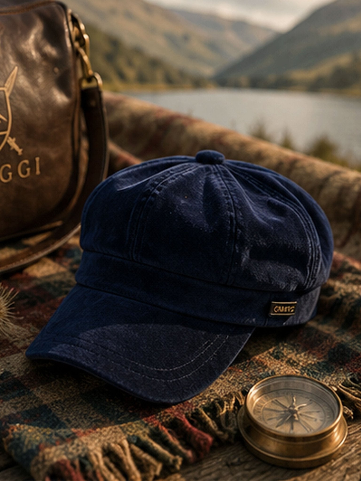 Craggi Ladies Velvet Blue Baker Boy Hat, Womens Velvet Newsboy Cap Shelby CRAGGI Hats
