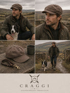Craggi Mens Baker Boy Brown Waxed Cotton Showerproof Hat, mans Shelby Cap CRAGGI Hats