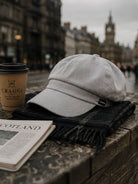 Craggi Mens Grey Denim Peaky Blinders Shelby washed grey Hat, Newsboy Cap CRAGGI Hats