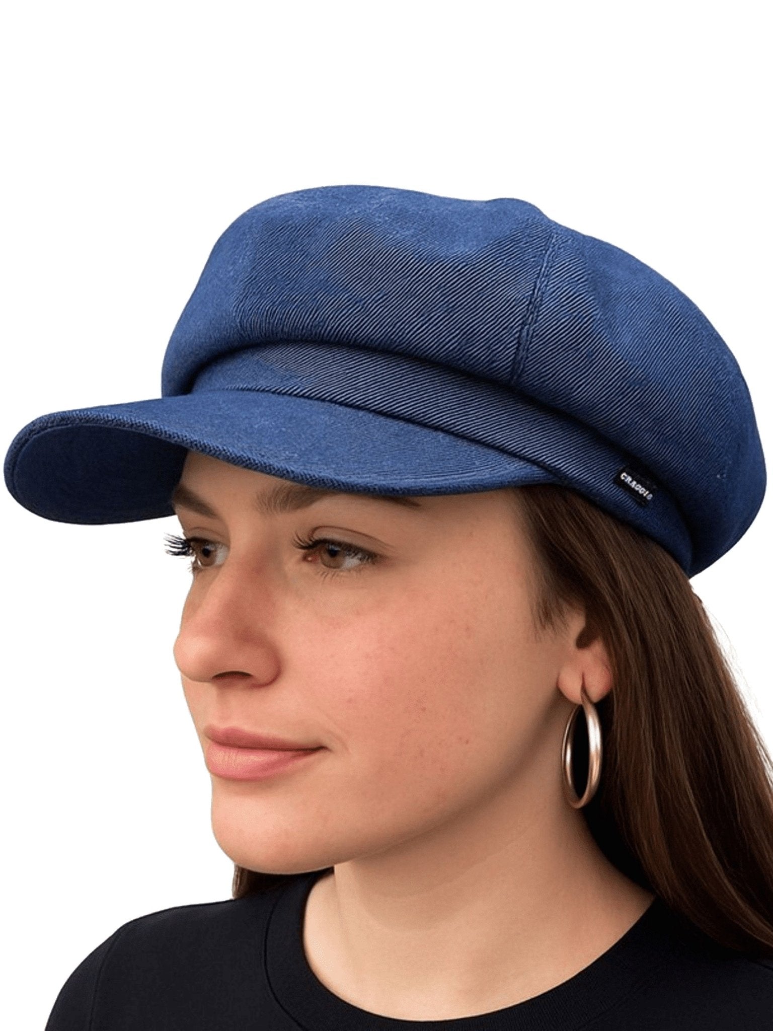 Craggi Mens & Ladies Denim Baker Boy Cap Blue Denim Newsboy Hat CRAGGI Hats