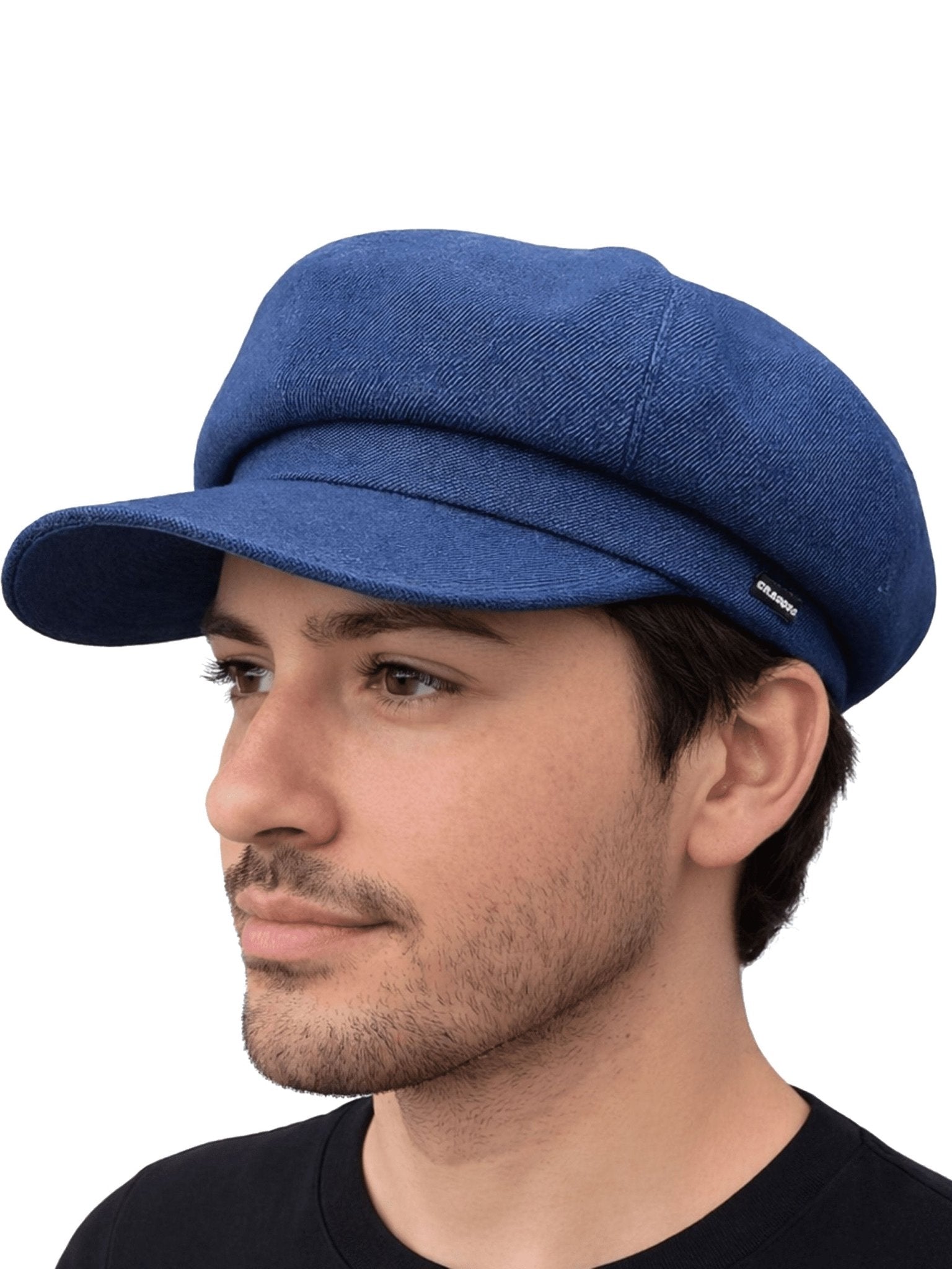 Craggi Mens & Ladies Denim Baker Boy Cap Blue Denim Newsboy Hat CRAGGI Hats