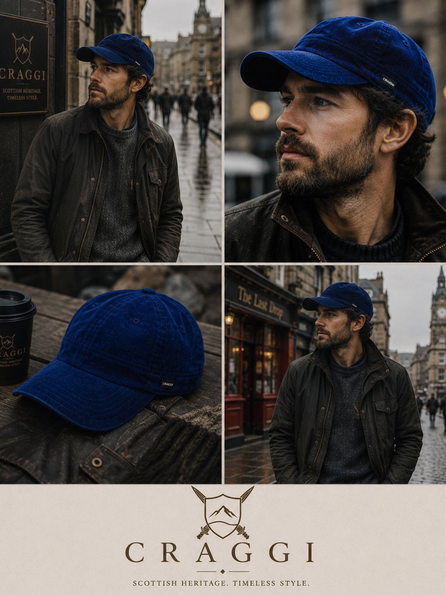 Craggi Newsboy Cap Velvet Blue Craggi Hat CRAGGI Hats